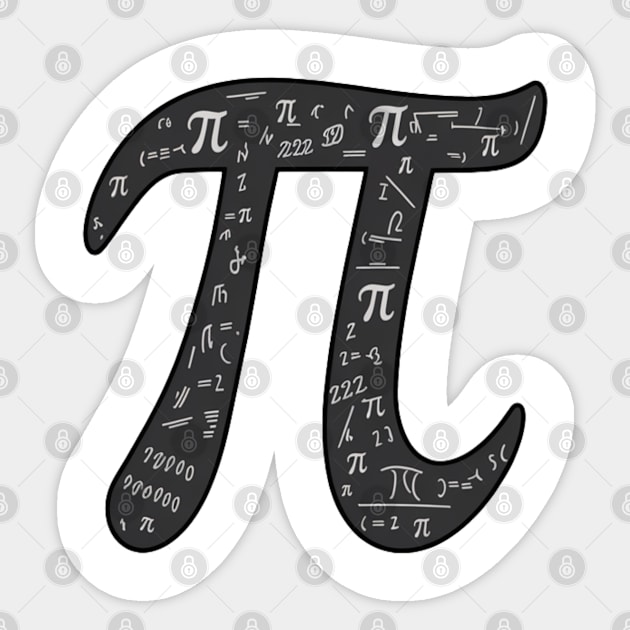 Pi Symbol, Perfect for Math Geeks and Pi Enthusiasts Sticker by Pixel Threads 